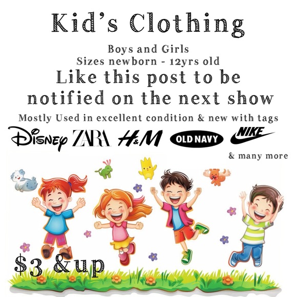 Other - Like this post for kids clothing live show